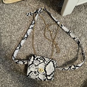 Mini snake print belt bag
